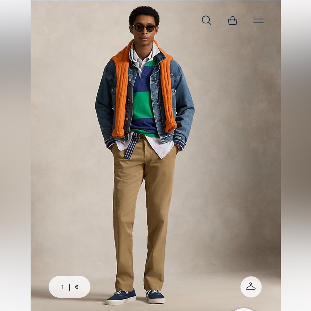 Polo by Ralph Lauren - Stretch Straight Fit Chino Pant (Color: Montana Khaki)